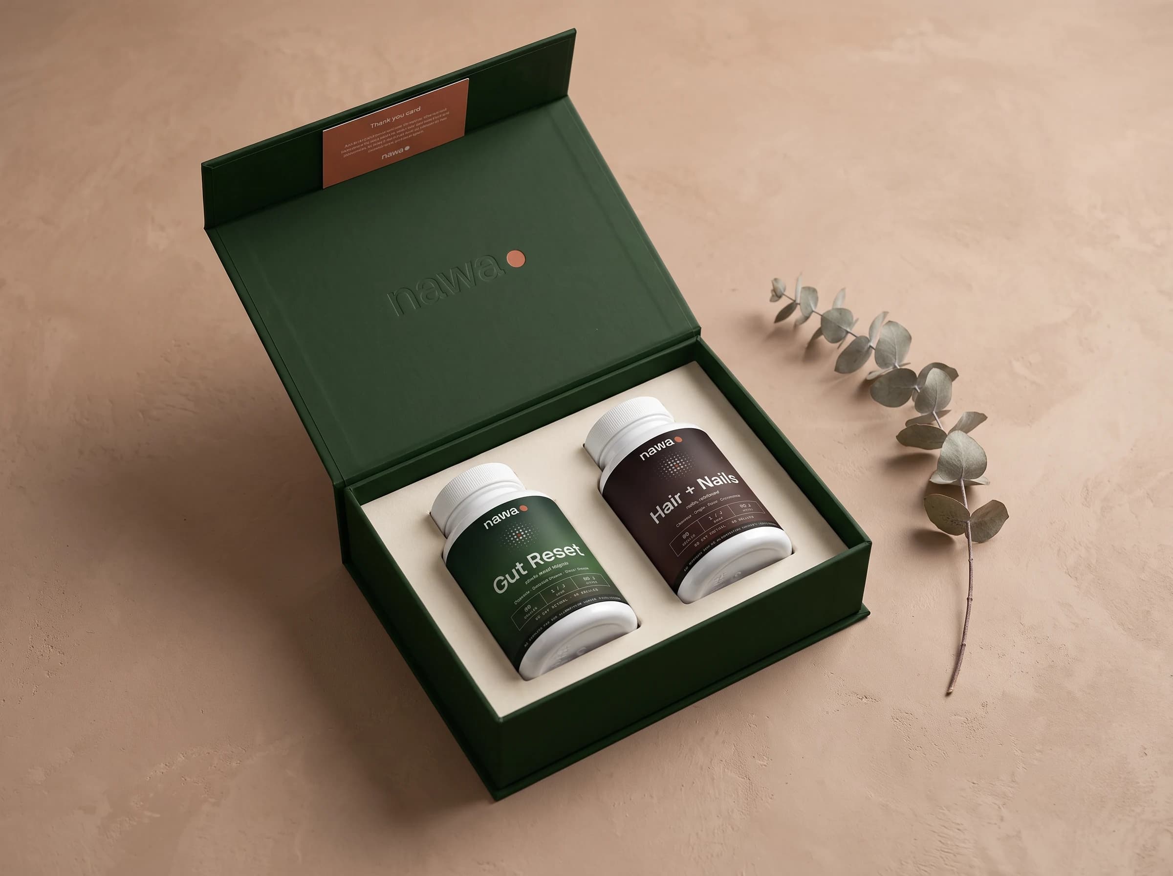 Open NAWA box — Gut Reset & Hair + Nails